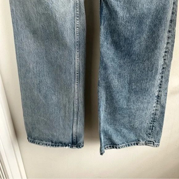 ZARA Rare Utility Cargo Jeans | Wide-Leg w/ Strap & Ring Details Size 2 - Picture 4 of 14